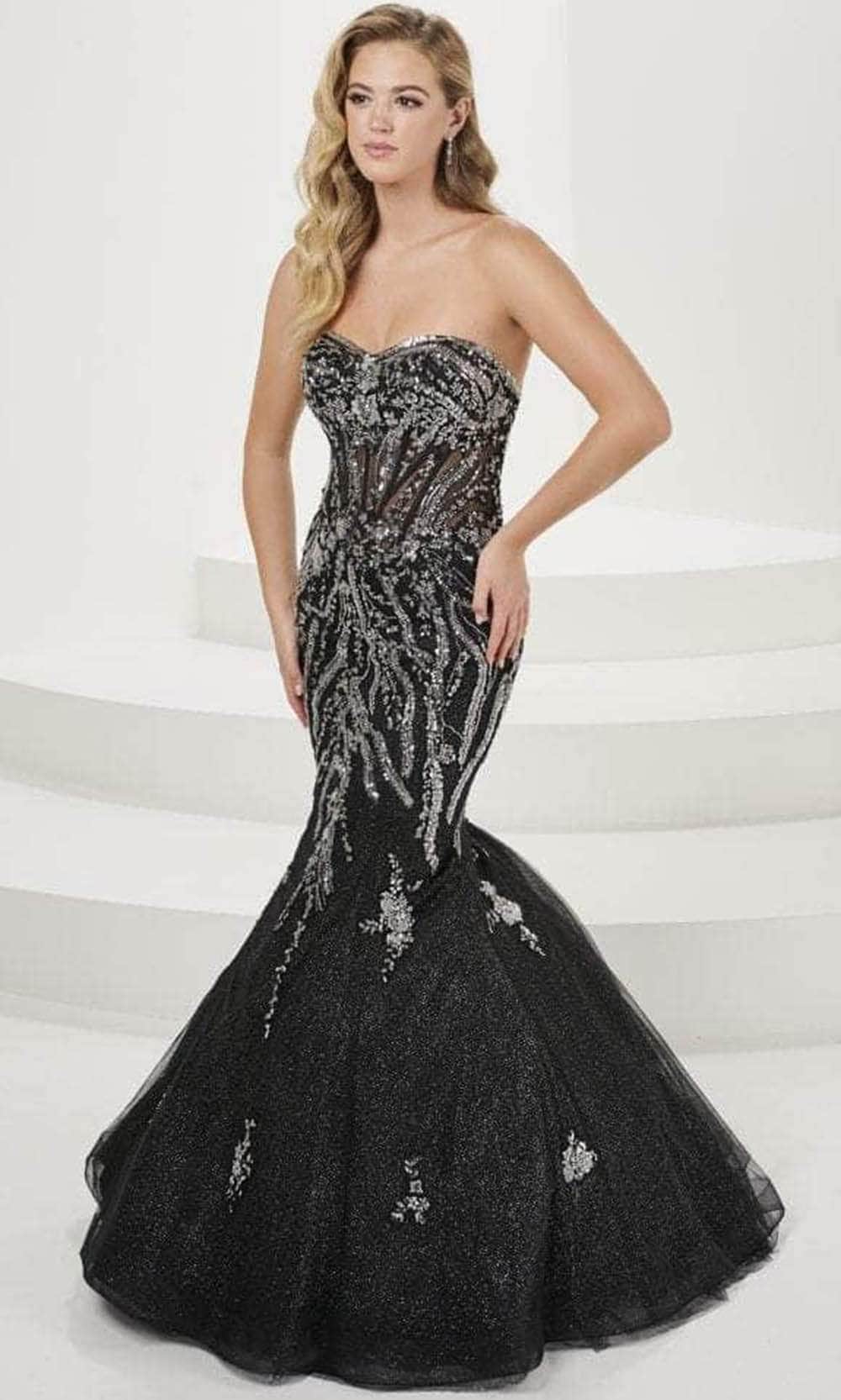 silver and black mermaid prom dress Unique High neck Silver Sparkle Black Lace Beading Mermaid Formal Prom Dresses