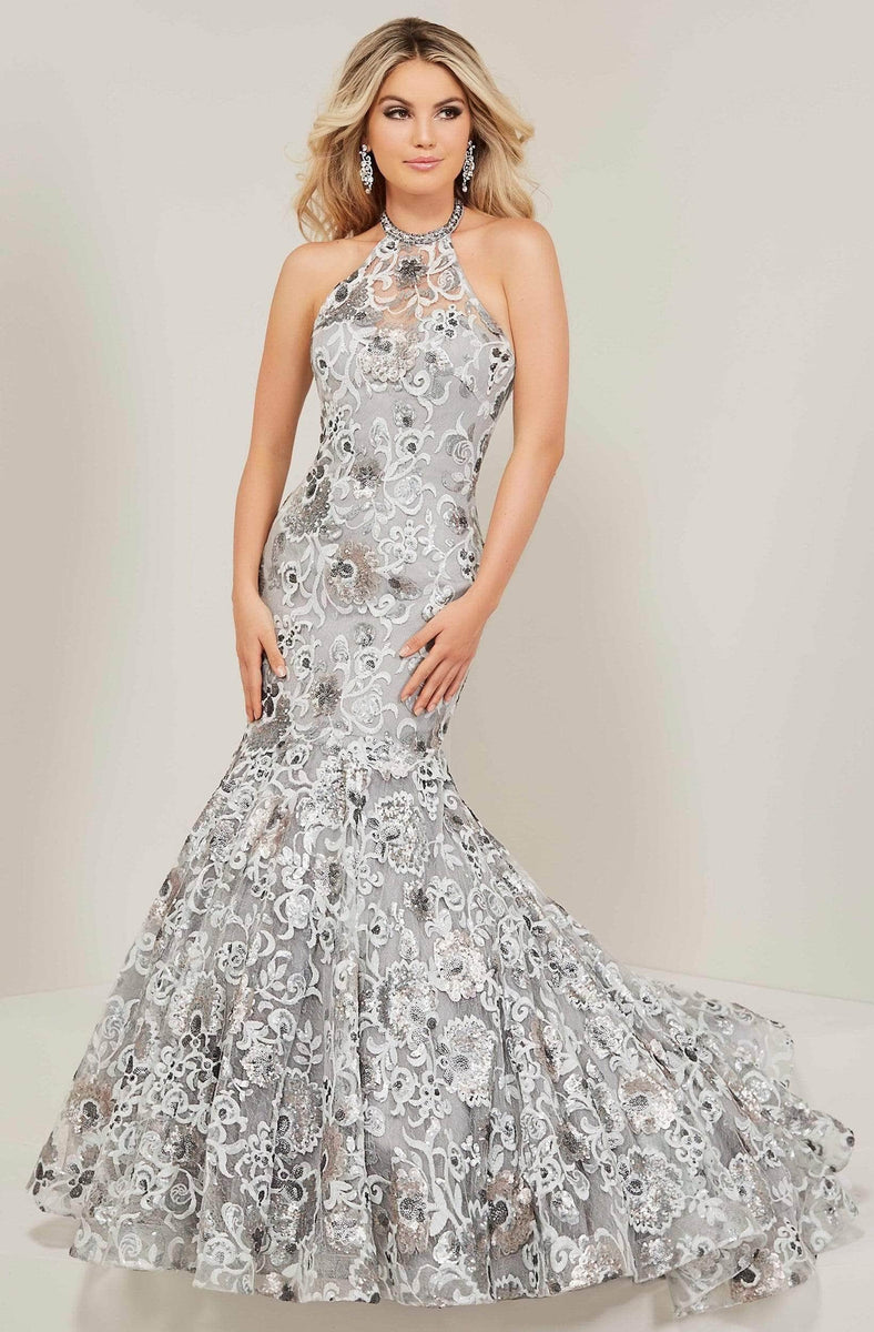 Tiffany Designs 16327 Cross Halter Neck Prom Dress