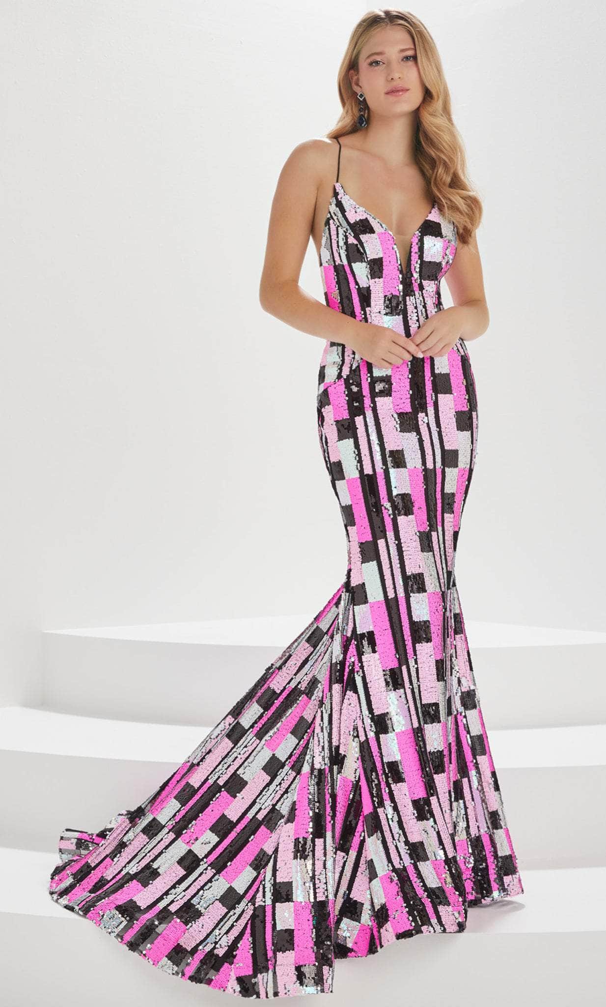 Tiffany Designs by Christina Wu 16001 - V-Neck Sleeveless Prom Gown 2 / Hot Pink Multi - Shop Tiffany Designs dresses on Couture Candy at Tiffany Designs by Christina Wu 16001 - V-Neck Sleeveless Prom Gown 2 / Hot Pink Multi - Shop Tiffany Designs dresses on Couture Candy at