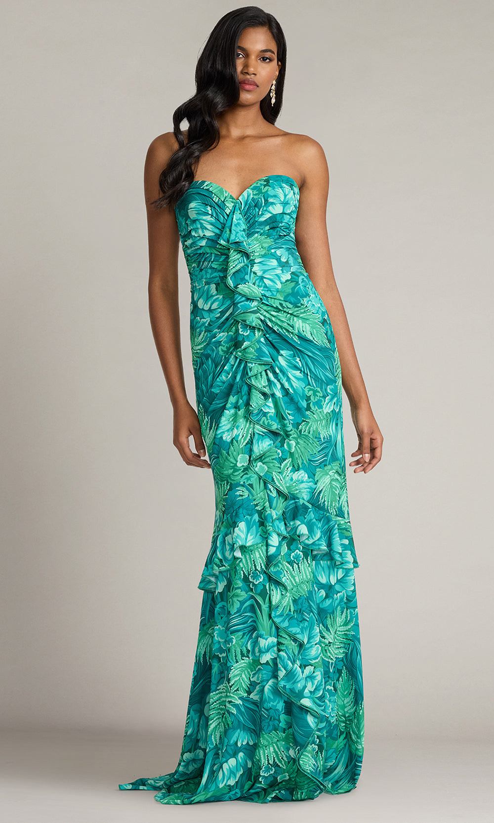 tadashi green dress Nyssa Bishop Sleeve Gown IVY Tadashi Shoji Official Online Boutique