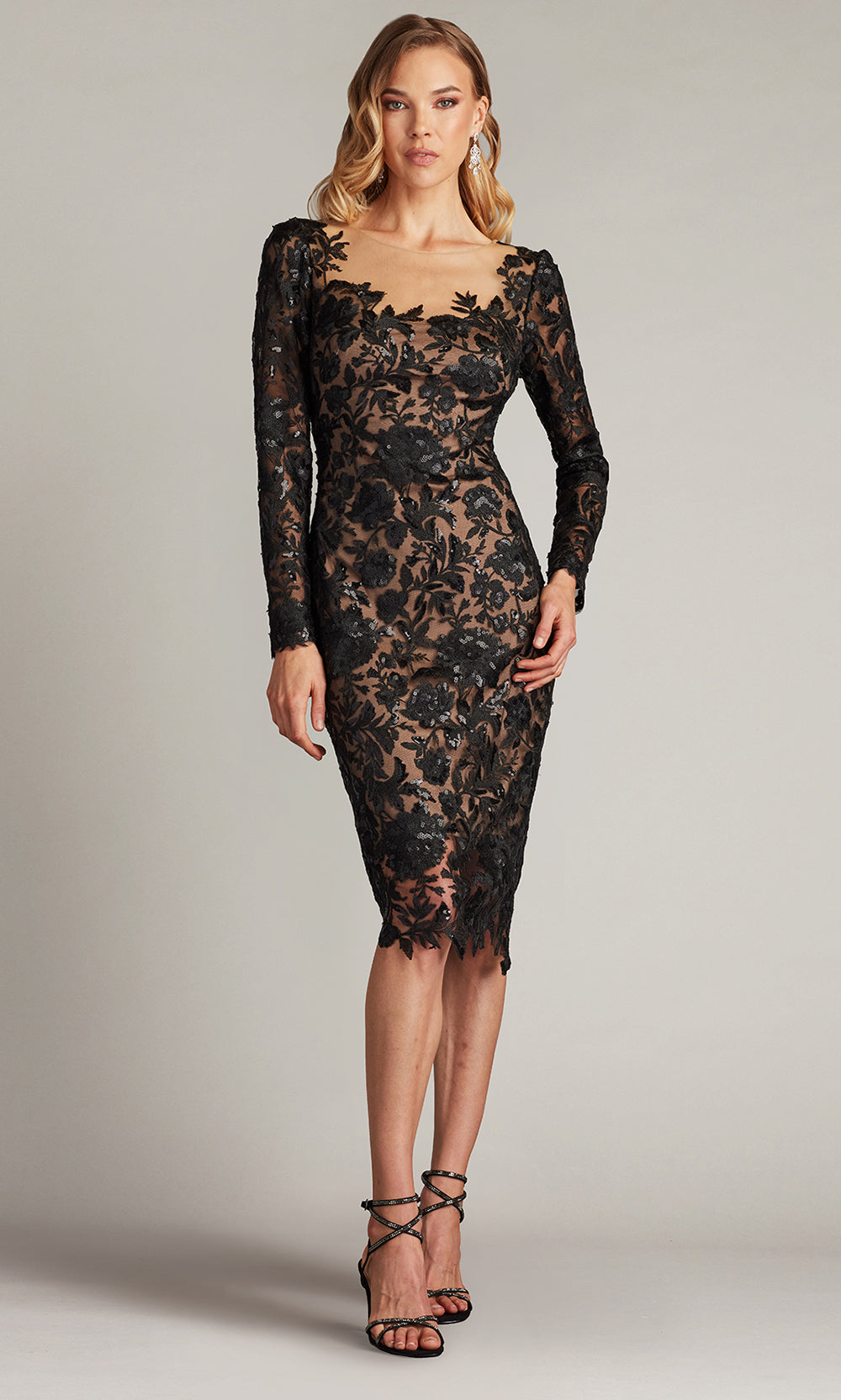 Tadashi Shoji Women's Embroided Lace Long Sleeve Cocktail Dress - Black - Cocktail dresses Tadashi Shoji Women's Embroided Lace Long Sleeve Cocktail Dress - Black - Cocktail dresses