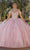 Vizcaya by Mori Lee 89430 - V-Neck Rhinestone Accented Ballgown Ball Gowns 00 / Pucker Up Pink