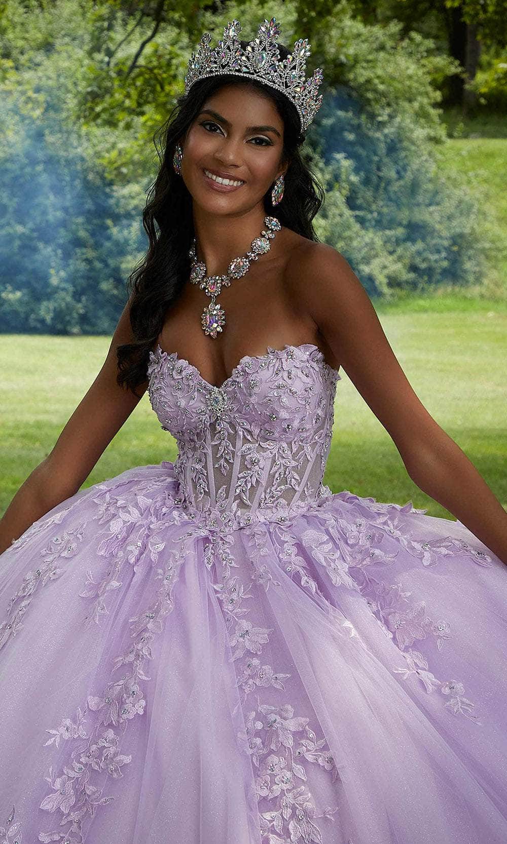 Vizcaya by Mori Lee 89454 - Strapless Embroidered Ballgown 10 / Light Blue Vizcaya by Mori Lee 89454 - Strapless Embroidered Ballgown 10 / Light Blue