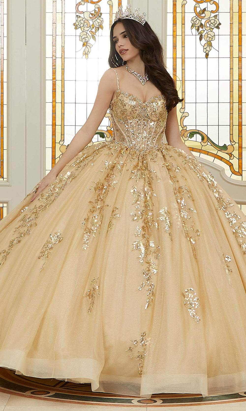 Vizcaya by Mori Lee 89472 Long Sparkle Tulle Ballgown Dress