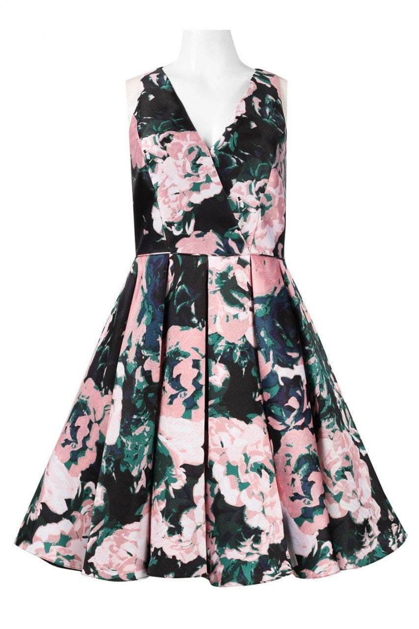 Adrianna Papell - 41911890 Floral Mikado Fit and Flare Cocktail Dress Couture Candy Adrianna Papell - 41911890 Floral Mikado Fit and Flare Cocktail Dress Couture Candy