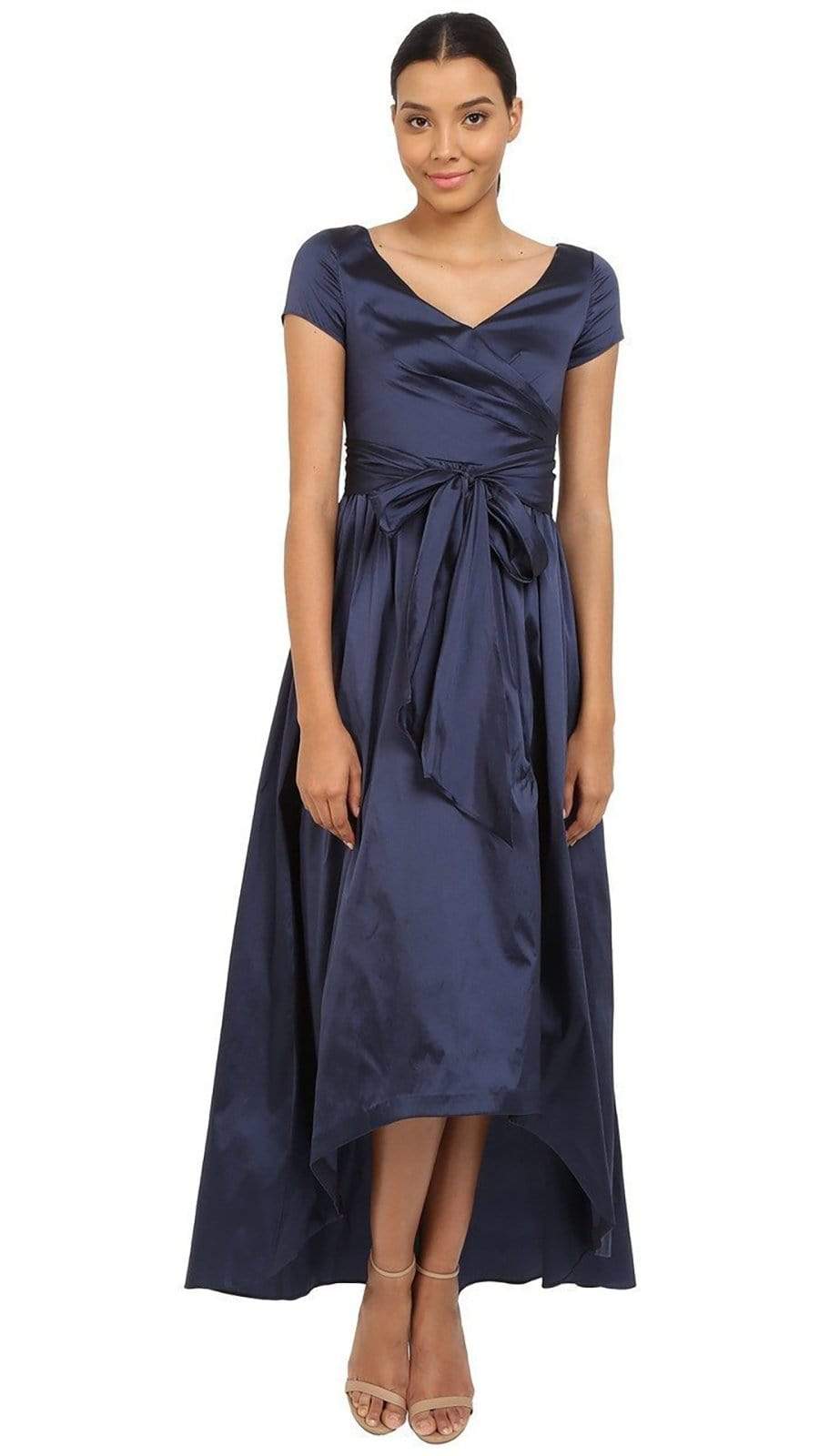 Adrianna Papell - 81917430 Ruched Taffeta High-Low Gown Couture Candy Adrianna Papell - 81917430 Ruched Taffeta High-Low Gown Couture Candy