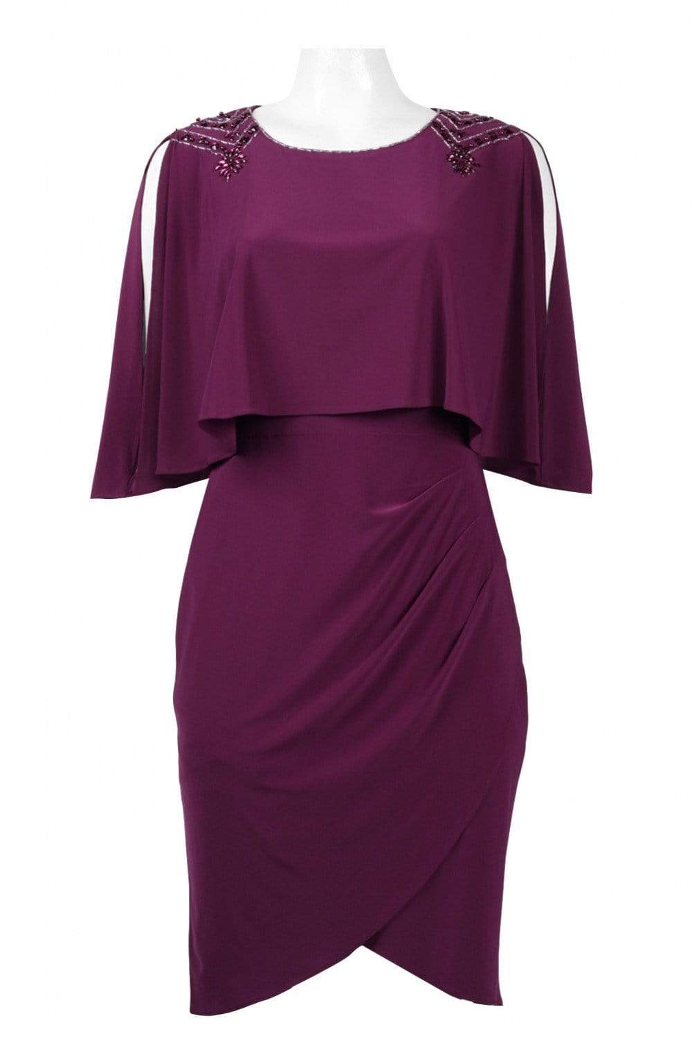Adrianna Papell - AP1D101422 Beaded Jewel Neck Jersey Fitted Dress Couture Candy Adrianna Papell - AP1D101422 Beaded Jewel Neck Jersey Fitted Dress Couture Candy