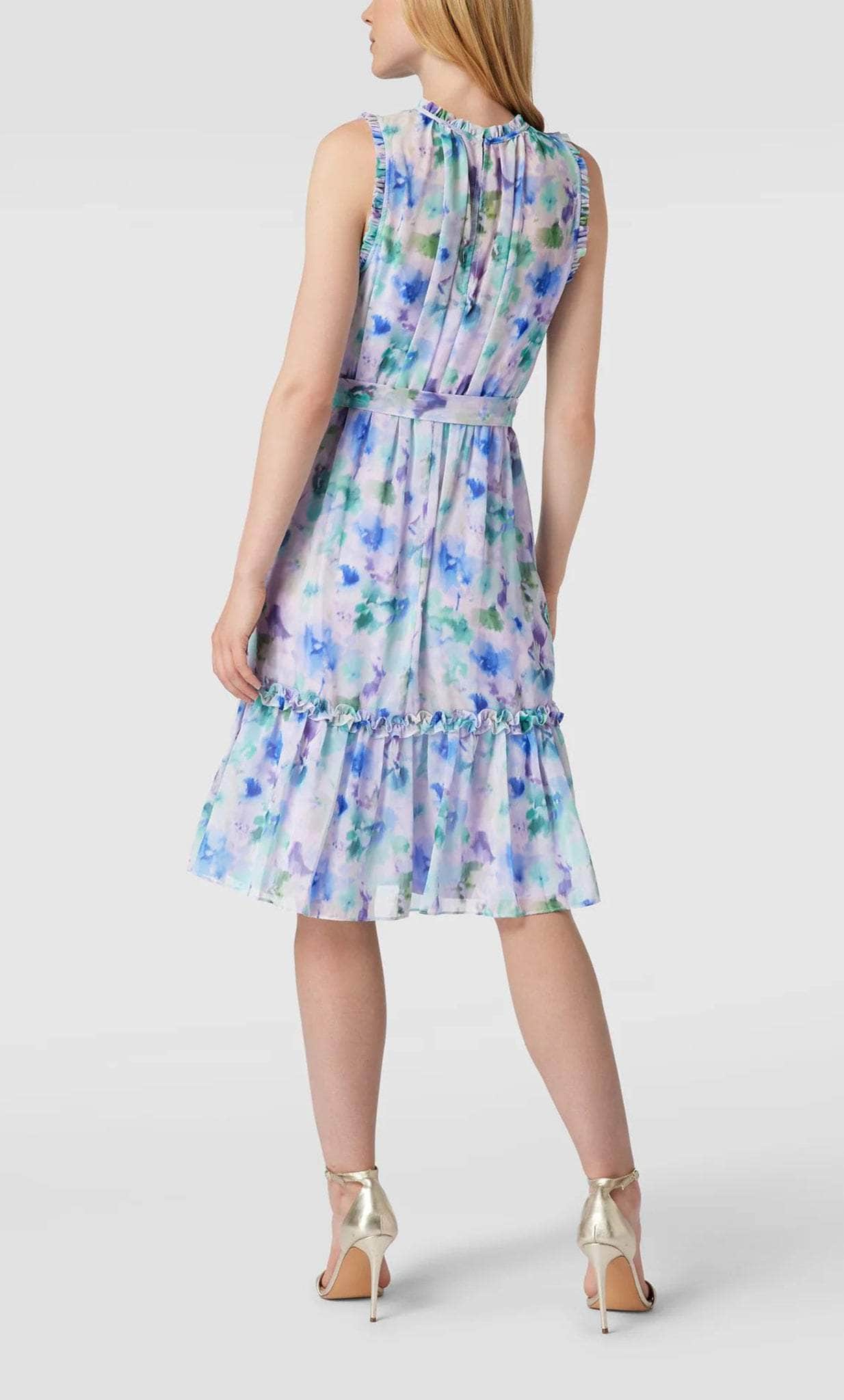 Adrianna Papell AP1D104710 - Ruffle Trim Floral Cocktail Dress Couture Candy Adrianna Papell AP1D104710 - Ruffle Trim Floral Cocktail Dress Couture Candy