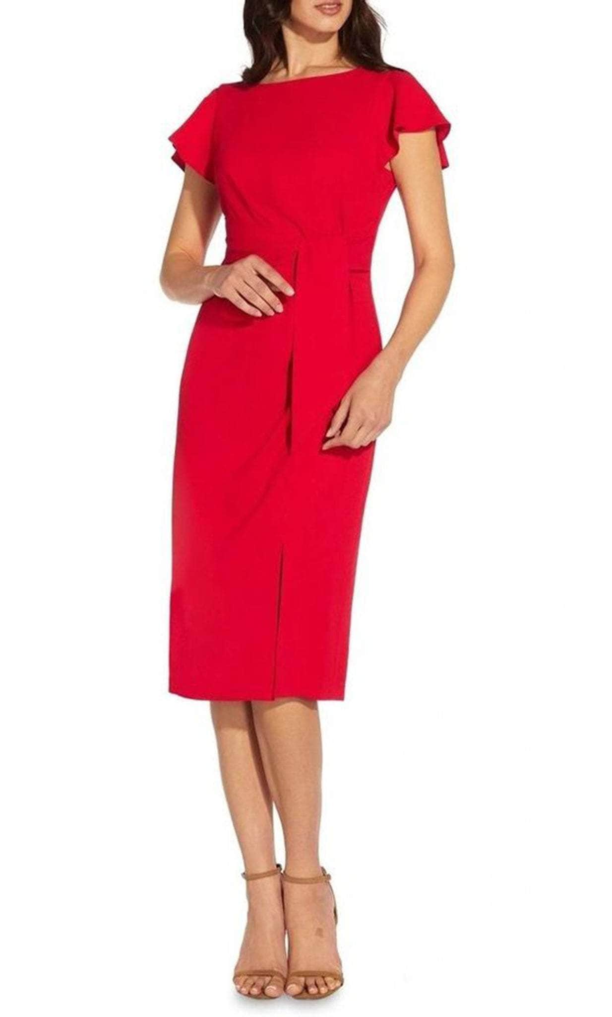 flutter sleeve graduation dress Better Days Ahead Flutter Sleeve Dress, White 1XL main image 1
