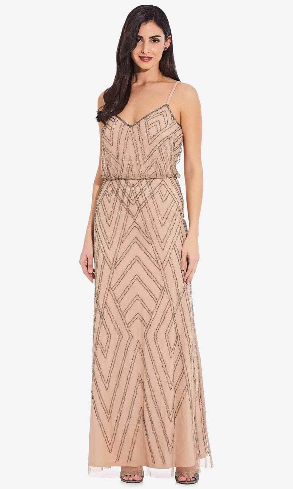 Adrianna Papell AP1E200215 - Beaded Blouson Trumpet Prom Dress Couture Candy Adrianna Papell AP1E200215 - Beaded Blouson Trumpet Prom Dress Couture Candy