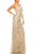 Adrianna Papell - AP1E202991 Floral Sequined Halter Sheath Dress Special Occasion Dress
