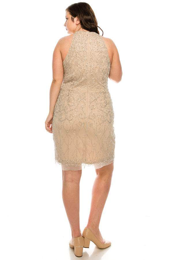 Adrianna Papell AP1E205045 - Halter Beaded Cocktalil Dress Couture Candy Adrianna Papell AP1E205045 - Halter Beaded Cocktalil Dress Couture Candy