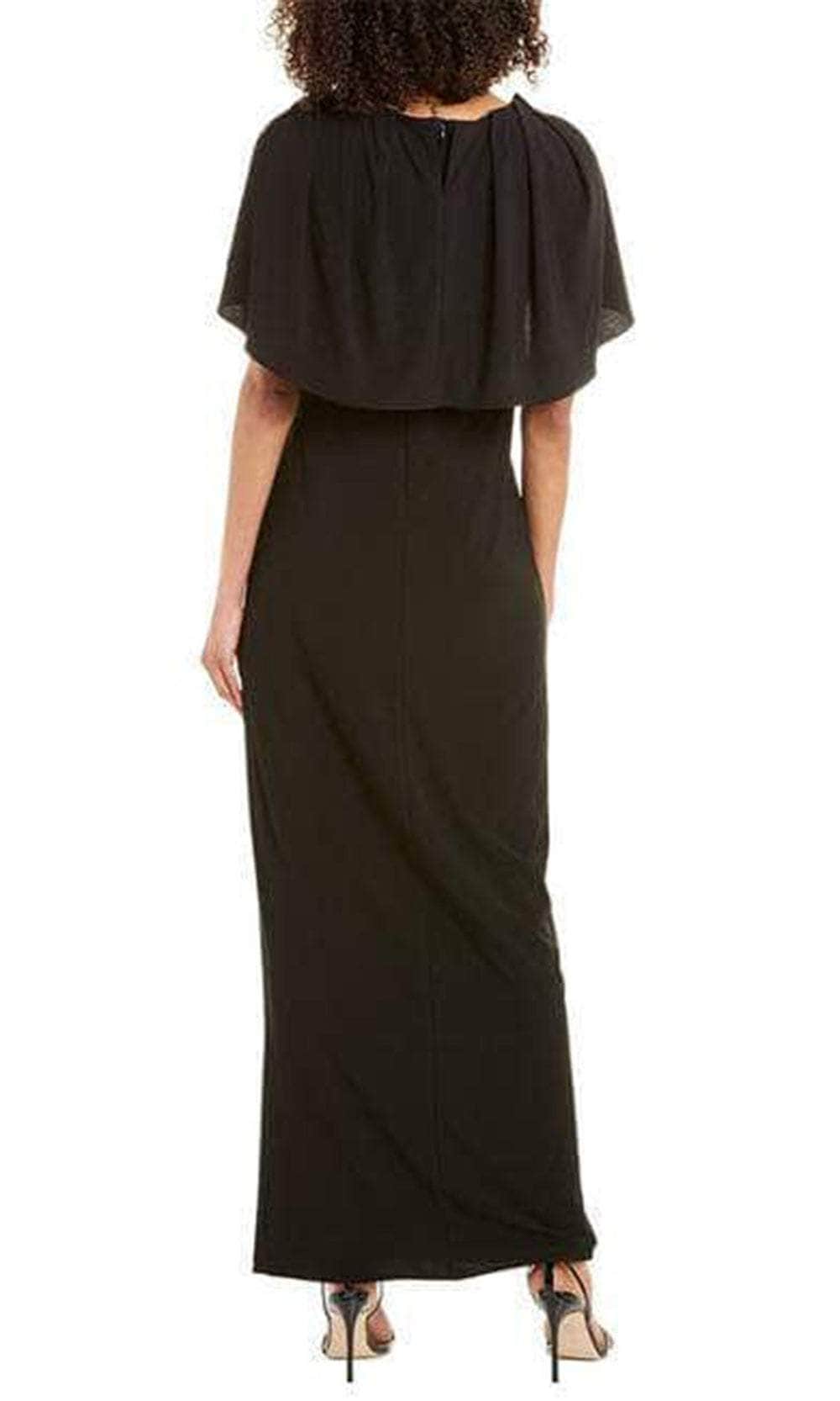 Adrianna Papell AP1E205551 - Chiffon Cape Sleeved Evening Dress Adrianna Papell AP1E205551 - Chiffon Cape Sleeved Evening Dress