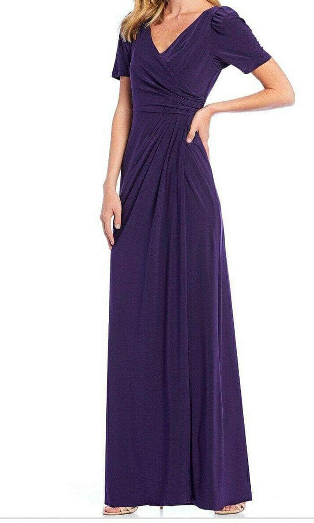 Adrianna Papell AP1E205896 - Short Sleeve V-Neck Evening Dress Couture Candy Adrianna Papell AP1E205896 - Short Sleeve V-Neck Evening Dress Couture Candy