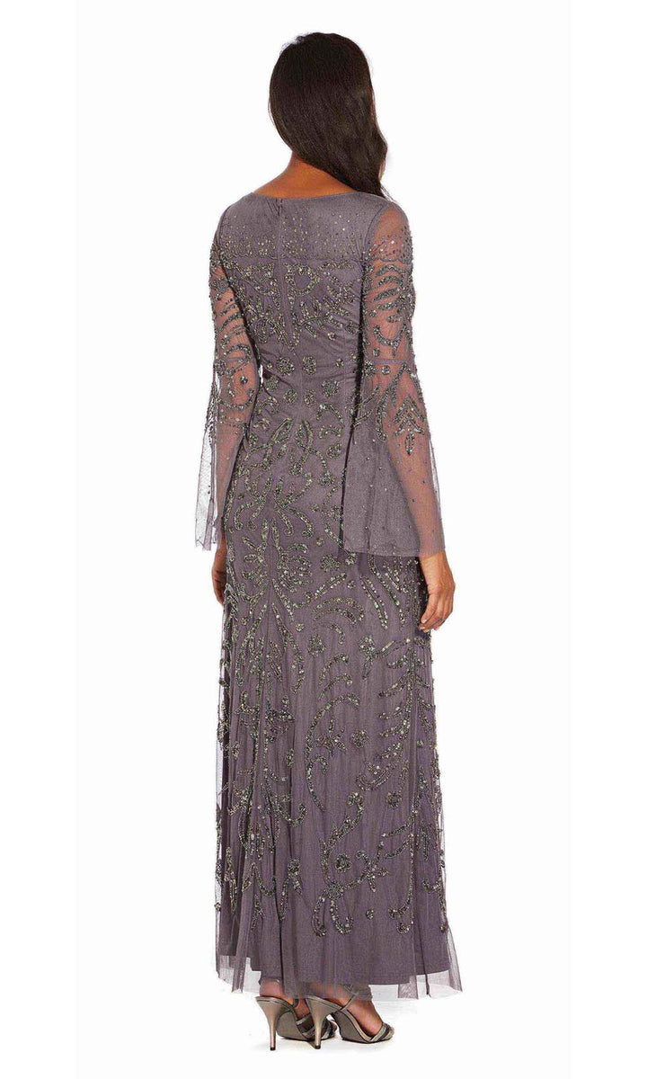 Adrianna Papell - 12252910 Ruched V-neck Jersey Sheath Dress