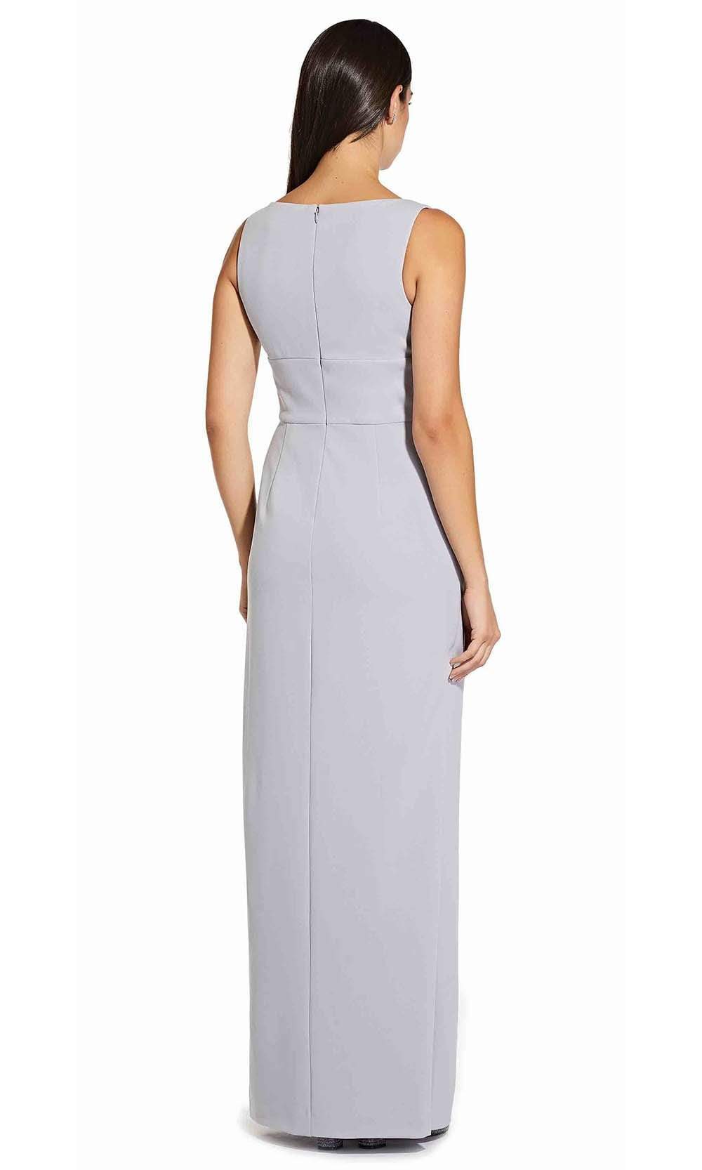 Adrianna Papell Knit Crepe Dress Adrianna Papell - AP1E206762 Sleeveless V-Neck Column Long Crepe Dress –  Couture Candy