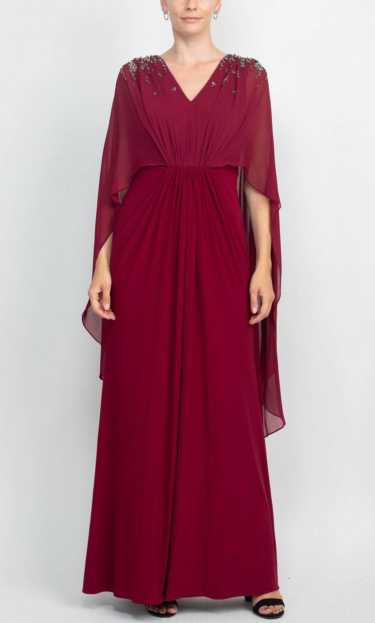 Adrianna Papell AP1E209131 - Chiffon V Neck Beaded Dress Adrianna Papell AP1E209131 - Chiffon V Neck Beaded Dress