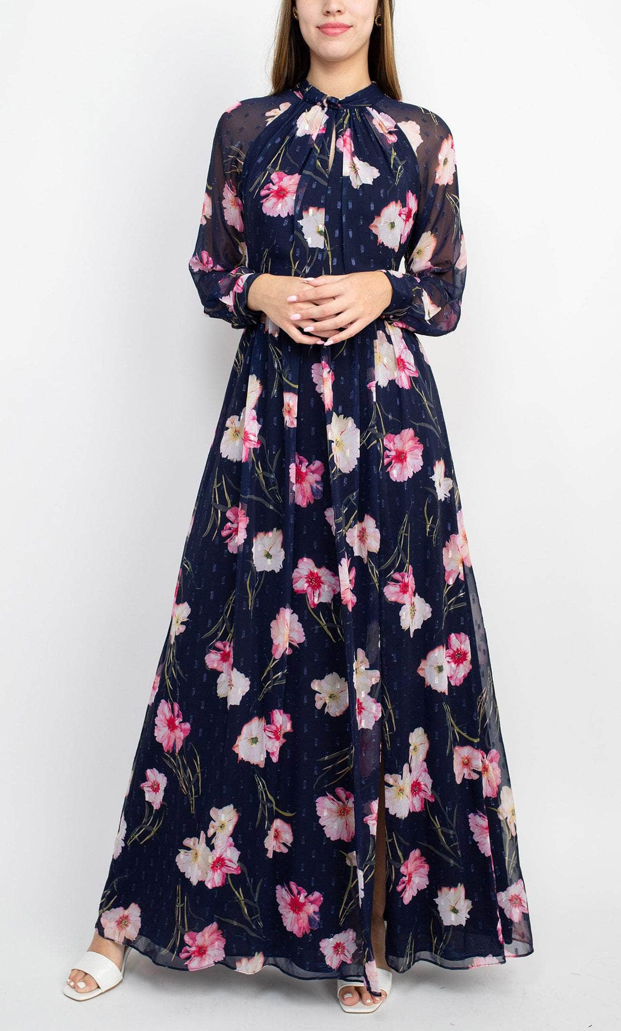 Adrianna Papell AP1E209386 - Conservative Elegant Floral Dress Couture Candy Adrianna Papell AP1E209386 - Conservative Elegant Floral Dress Couture Candy