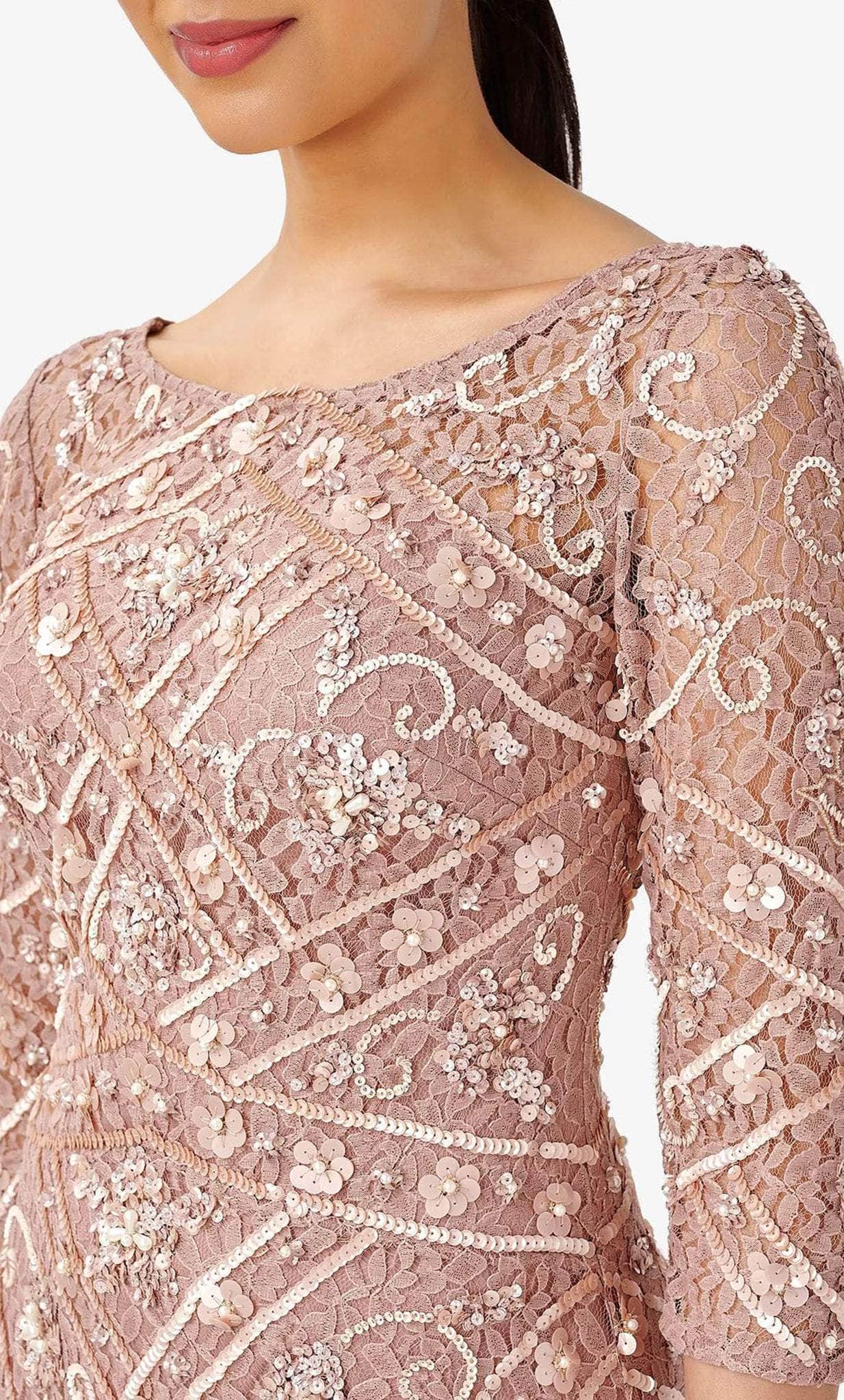 Adrianna Papell AP1E209857 - Sequin Beaded Boat Neck Dress Couture Candy Adrianna Papell AP1E209857 - Sequin Beaded Boat Neck Dress Couture Candy