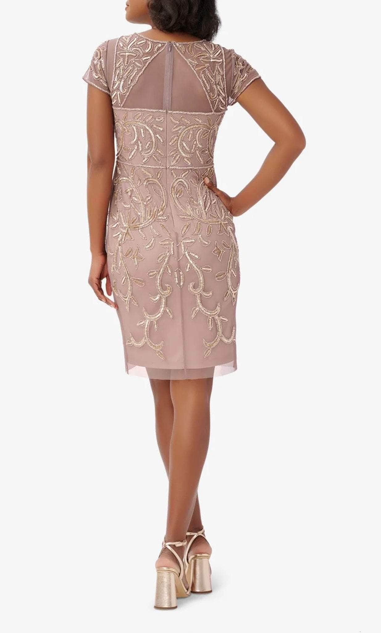 Adrianna Papell AP1E209867 - Sequin Short Sleeve Cocktail Dress Couture Candy Adrianna Papell AP1E209867 - Sequin Short Sleeve Cocktail Dress Couture Candy