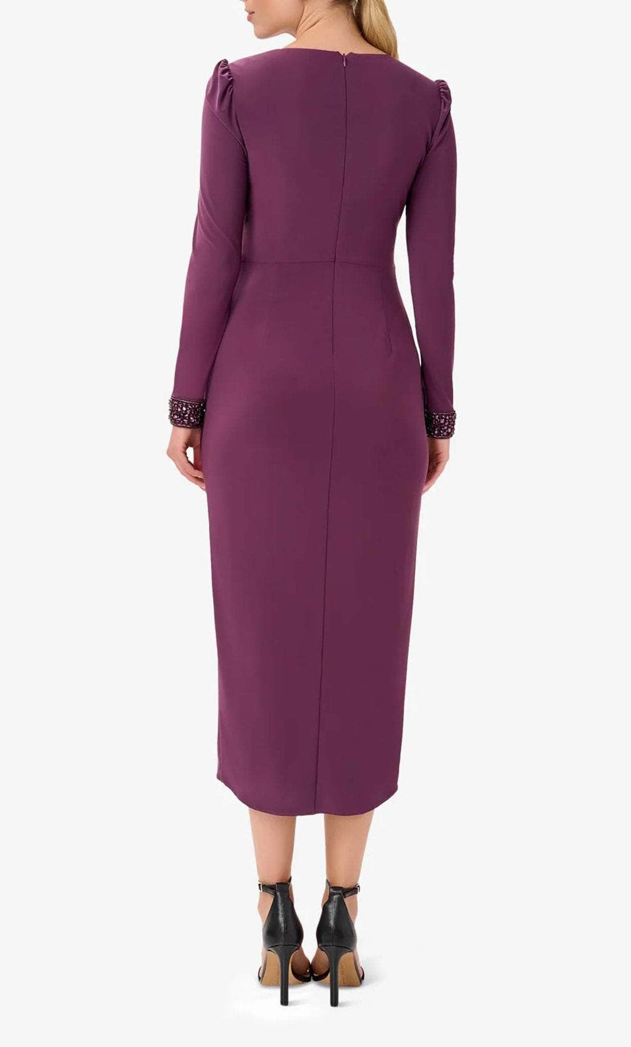 Adrianna Papell AP1E210005 - V-Neck Long Sleeve Formal Dress Couture Candy Adrianna Papell AP1E210005 - V-Neck Long Sleeve Formal Dress Couture Candy
