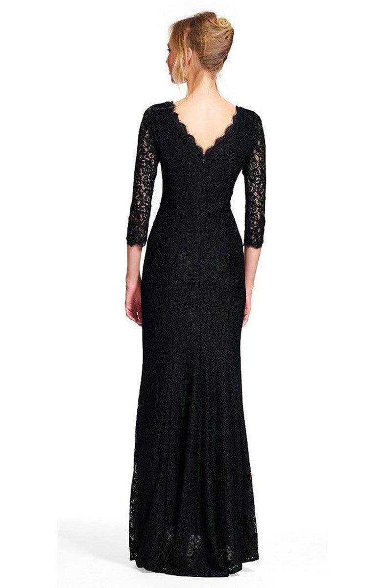 Adrianna Papell - Long Sleeves Lace Long Dress 91879130 Couture Candy Adrianna Papell - Long Sleeves Lace Long Dress 91879130 Couture Candy