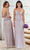 Adrianna Papell Platinum - 40327 Sequined A-Line Dress With Cowl Back Bridesmaid Dresses