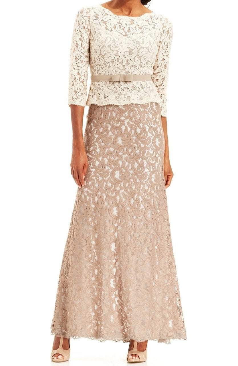 rose lace sheath dress adrianna papell Adrianna Papell Rose Gold Lace Sheath Dress size 14