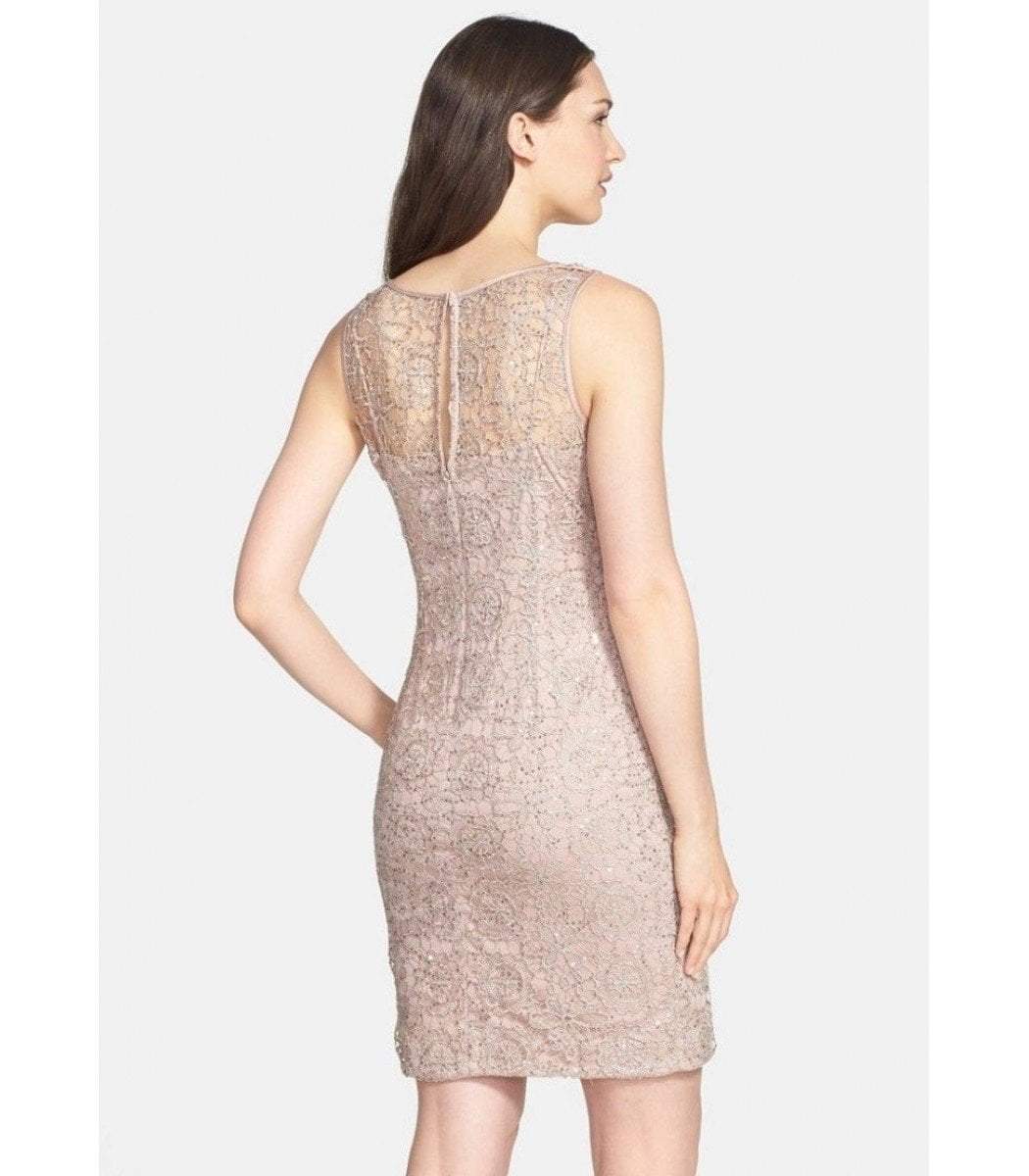 adrianna papell sleeveless lace cocktail dress Adrianna Papell Dress Womens 8 Black Lace Sheath Cocktail Lined Cap Sleeve
