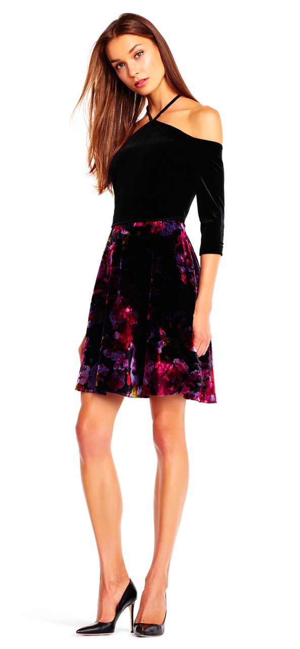 aidan mattox purple dress Aidan Mattox Women's Off Shoulder Metallic Jacquard Hi-Lo Purple Dress Sz 8 NWT