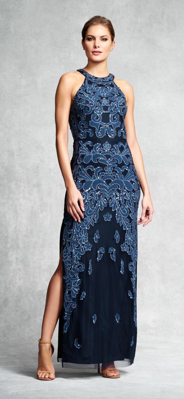 Aidan Mattox - Halter Neckline Embellished Long Dress 54474110 Aidan Mattox - Halter Neckline Embellished Long Dress 54474110