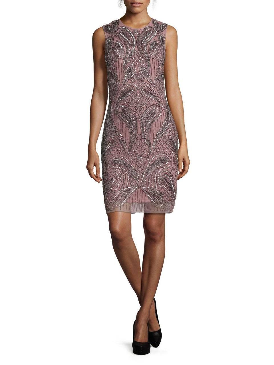 Aidan Mattox - Jewel Neck Beaded Short Dress 54468860 Aidan Mattox - Jewel Neck Beaded Short Dress 54468860