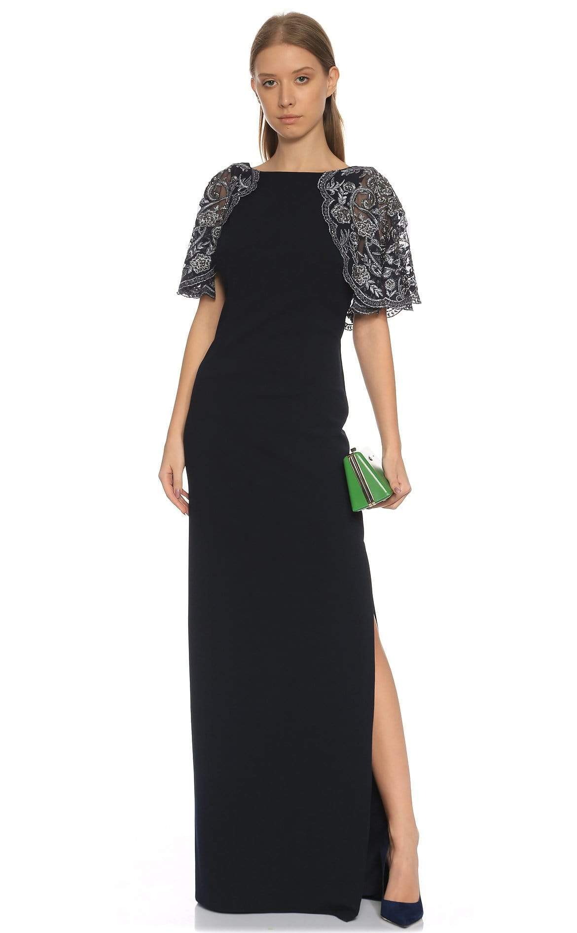 aidan mattox black long dress Aidan Mattox Black Beaded Maxi Dress Size 6