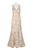 Aidan Mattox - MD1E202493 Floral Metallic Jacquard Deep V-neck Dress Special Occasion Dress