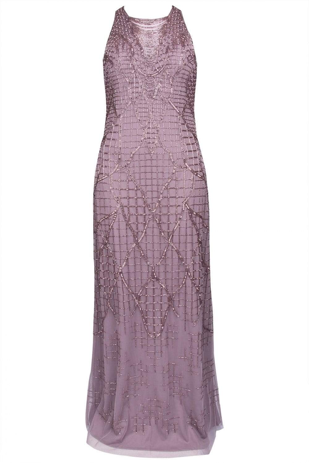 Aidan Mattox - MD1E202819 Lattice Beaded Gown with Criss Cross Back Couture Candy Aidan Mattox - MD1E202819 Lattice Beaded Gown with Criss Cross Back Couture Candy