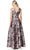 Aidan Mattox MD1E206137 - Floral Jacquard A-Line Evening Dress Special Occasion Dress