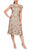 Alex Evenings - 1121570 Sequined Rosette Lace A-line Dress Cocktail Dresses 4 / Champagne