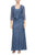 Alex Evenings - 1122012 Embroidered Lace A-line Dress Mother of the Bride Dresses 12 / Wedgewood