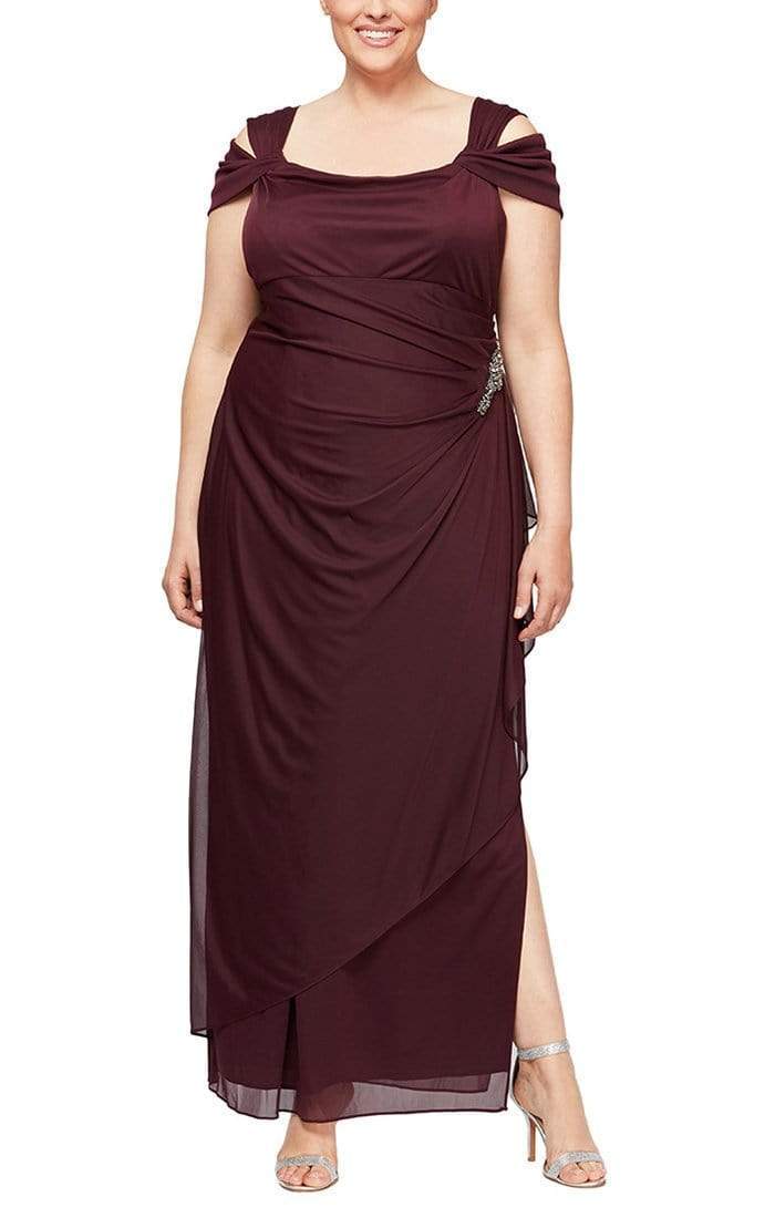Von Maur Alex Evenings Cold Shoulder Gown Classic Silhouettes, Modern ? Feel Radiant In Alex Von Maur Alex Evenings Cold Shoulder Gown Classic Silhouettes, Modern ? Feel Radiant In Alex