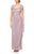Alex Evenings - 133026 Cold Shoulder Empire Waist Glitter Mesh Dress Mother of the Bride Dresses 16 / Mauve