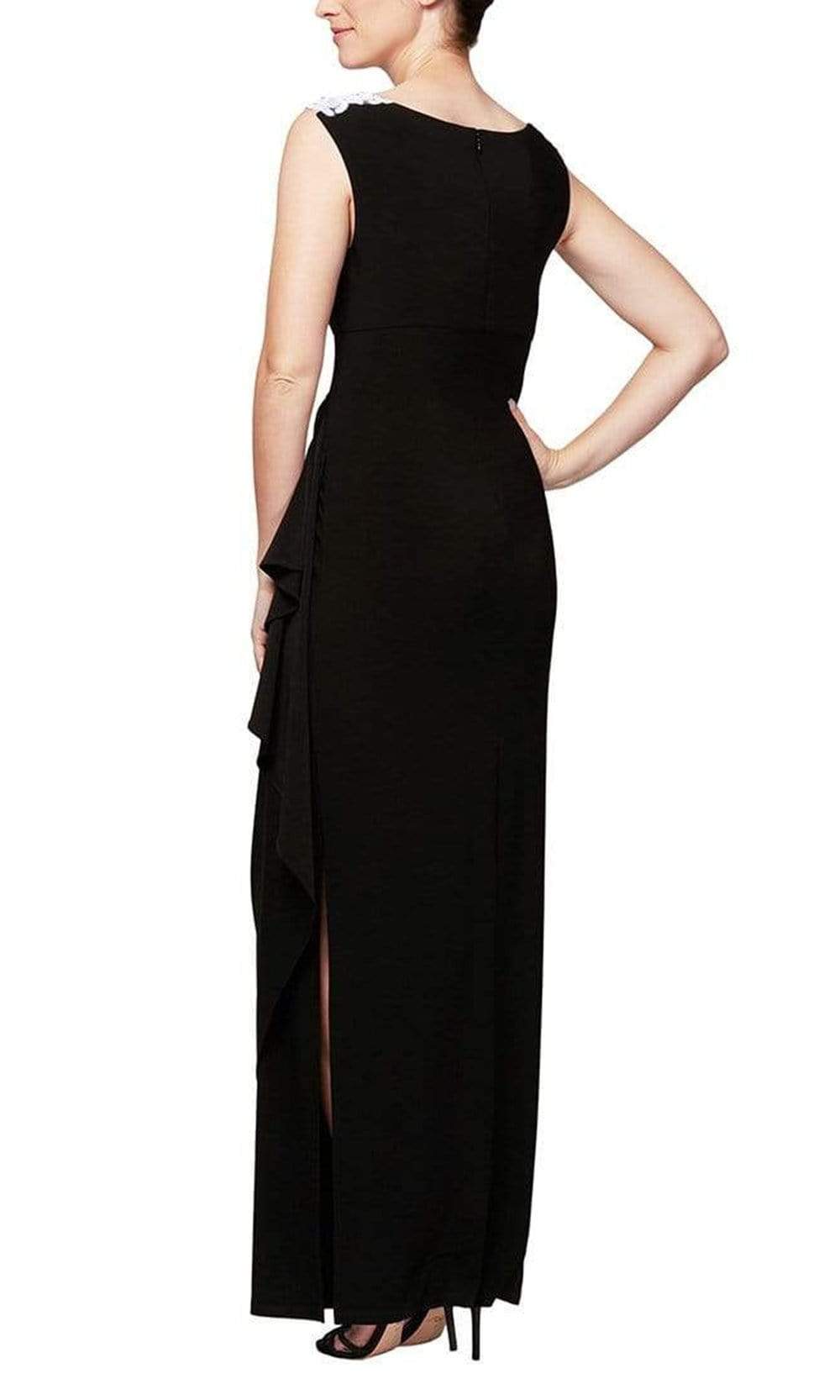 Alex Evenings - 1351423 Topped Lace Side Ruched Dress Alex Evenings - 1351423 Topped Lace Side Ruched Dress