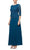 Alex Evenings - 212318 Quarter Sleeve Sparkly Lace and Chiffon Dress Mother of the Bride Dresses 12P / Peacock