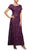 Alex Evenings - 212788 Rosette Lace Sequin Short Sleeve A-Line Gown Mother of the Bride Dresses 6P / Eggplant