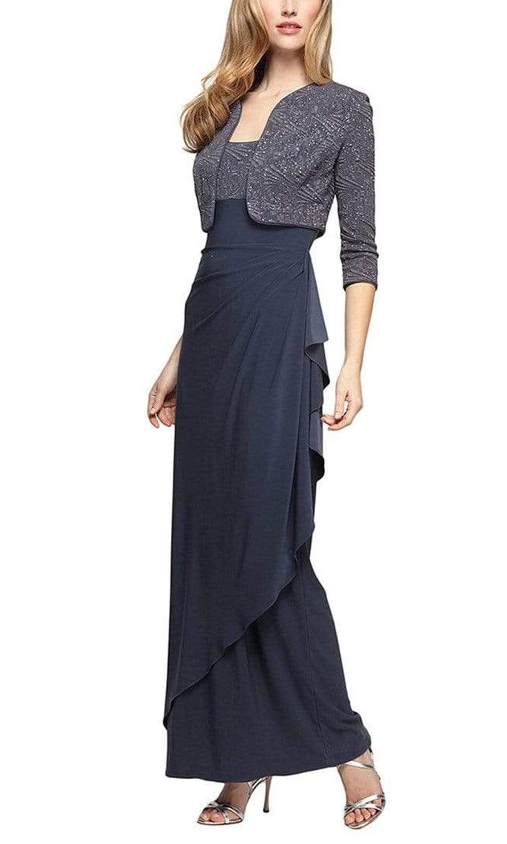 Alex Evenings - 225196 Empire Column Dress with Jacket Alex Evenings - 225196 Empire Column Dress with Jacket