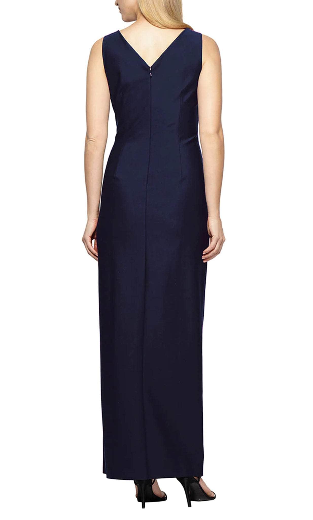 Alex Evenings Petite - Ava Sleeveless Contour Gown Navy / 16p Alex Evenings Petite - Ava Sleeveless Contour Gown Navy / 16p