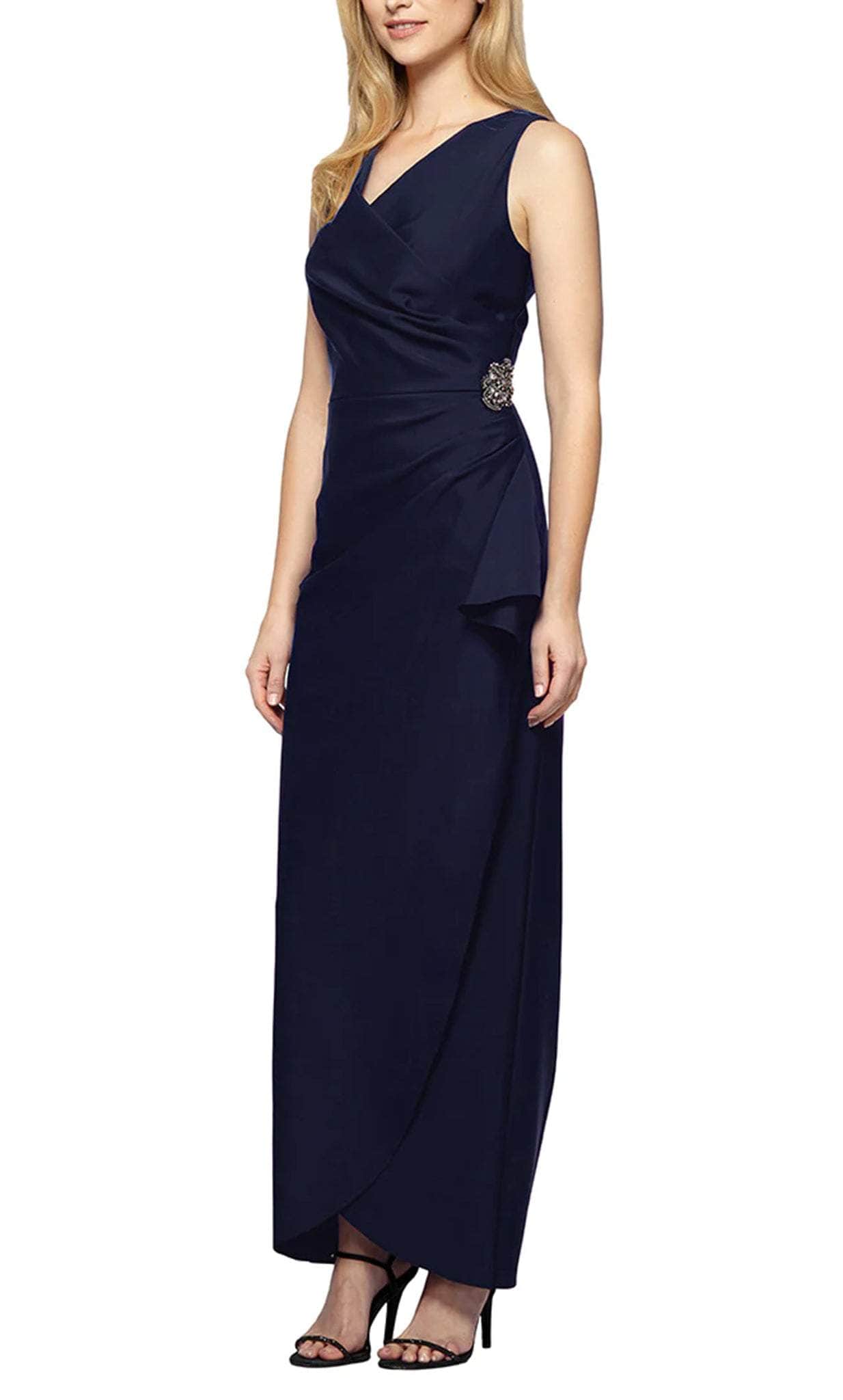 Alex Evenings Petite - Ava Sleeveless Contour Gown Navy / 16p Alex Evenings Petite - Ava Sleeveless Contour Gown Navy / 16p
