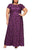 Alex Evenings - 412788 Short Sleeve Rosette A-line Dress Mother of the Bride Dresses 14W / Eggplant