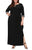 Alex Evenings - 4351416 Keyhole Front Drape Off Dress Mother of the Bride Dresses 14W / Black