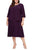 Alex Evenings - 435372 Plus Size Sleeveless A-Line Dress With Jacket Mother of the Bride Dresses 14W / Eggplant