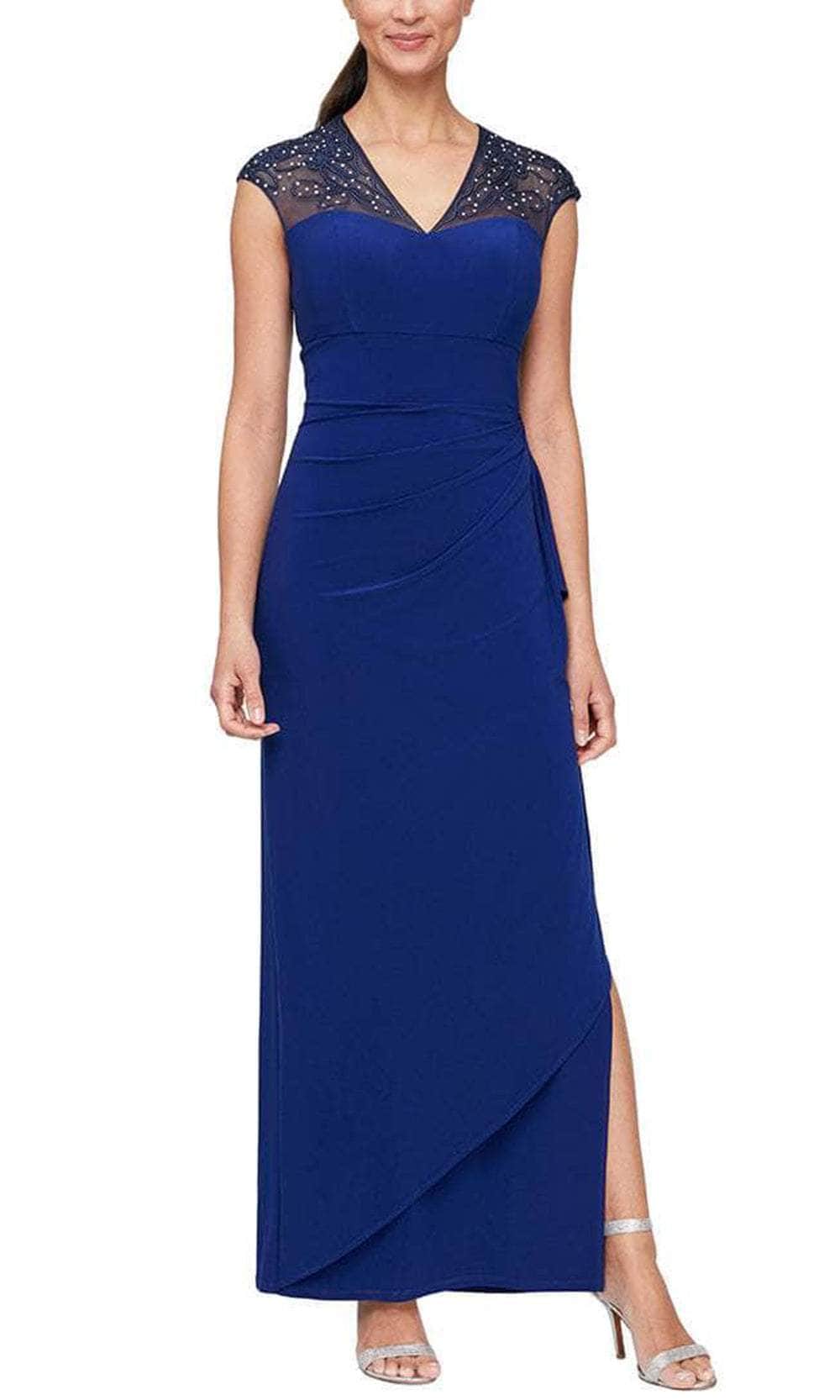 Alex Evenings Embroidered Empire Gown Black / 16 Alex Evenings Embroidered Empire Gown Black / 16